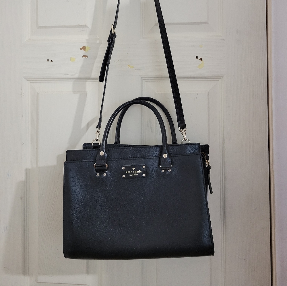 Kate Spade medium size crossbody black leather bag new without tag